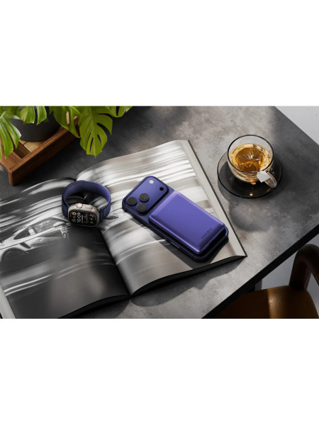 Внешний аккумулятор Energea AluPac 10K (CCC), 10000W MagSafe 15W USB-C 20W Ultra Light Aluminium Blue