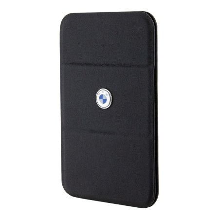 Картхолдер BMW Wallet MagSafe Cardslot Stand Signature Leather with metal logo Black