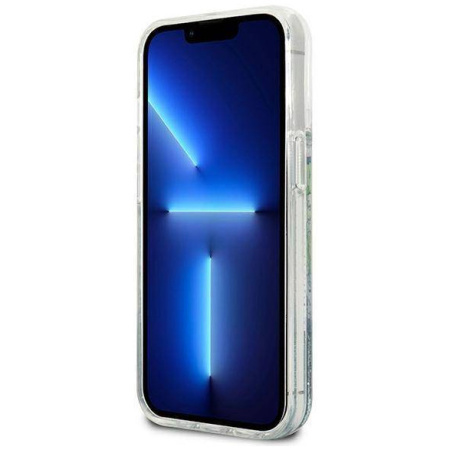 Чехол CG Mobile Guess Liquid Glitter Flower Hard для iPhone 13 Pro, цвет Зеленый (GUHCP13LLFLSN)