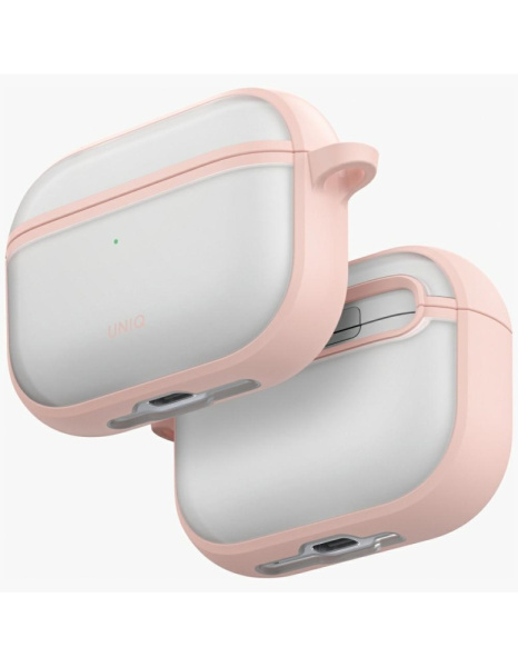 Чехол Uniq Veren Shockproof with carabin Pink Haze для Airpods Pro 3