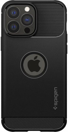 Чехол Spigen Rugged Armor для iPhone 13 Pro Max Matte Black, цвет Черный матовый (ACS03200)