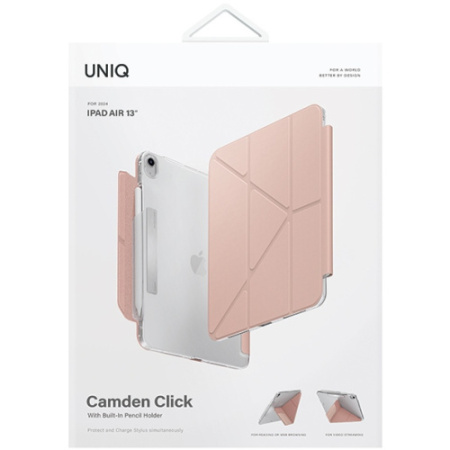 Чехол Uniq Camden Click Pink для iPad Air 13 (2024), розовый