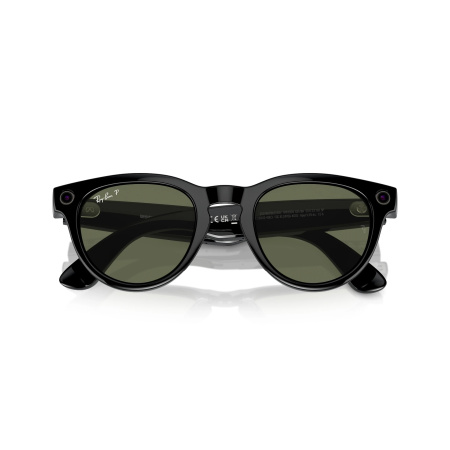 Умные очки Ray-Ban Smart Glasses Headliner Shiny Black /Polar G15 Green, RW4009, размер М