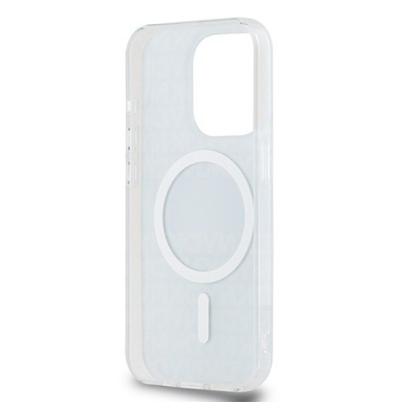 Чехол DKNY PC/TPU Repeat texture Tonal stripe Hard Blue (MagSafe) для iPhone 15 Pro Max, синий