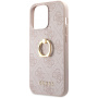 Чехол CG Mobile Guess PU 4G + Ring Hard для iPhone 14 Pro, цвет Розовый