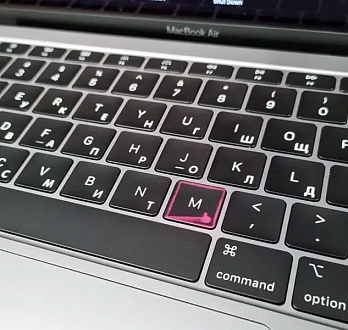 Лазерная гравировка клавиатуры на Apple MacBook (руссификация клавиатуры)