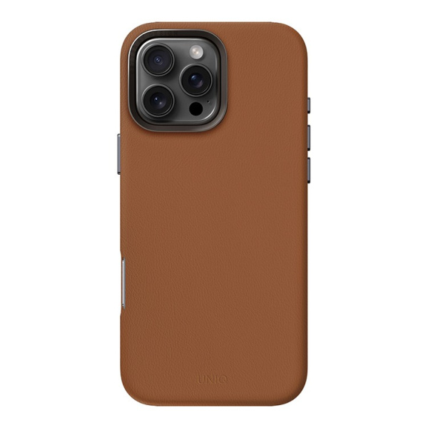 Чехол Uniq кожаный Lyden Caramel (Magsafe) для iPhone 16 Pro Max