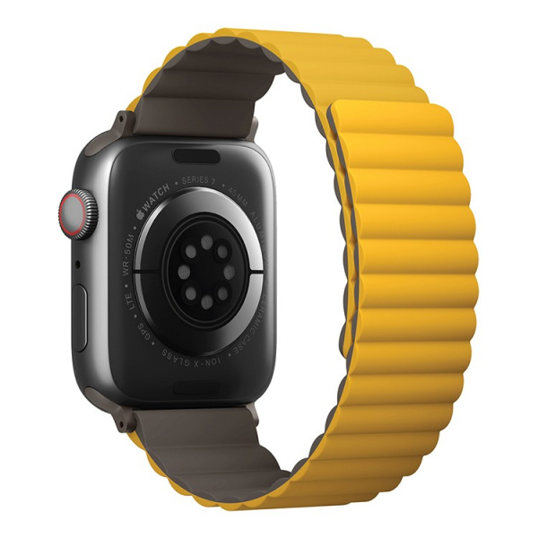 Ремешок Uniq Revix reversible Magnetic для Apple Watch 45/44/42mm, Mustard/Khaki (45MM-REVMUSKAK)