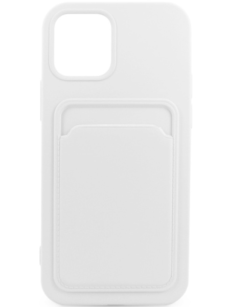 Чехол силиконовый Colored Card Case для iPhone 13, цвет белый