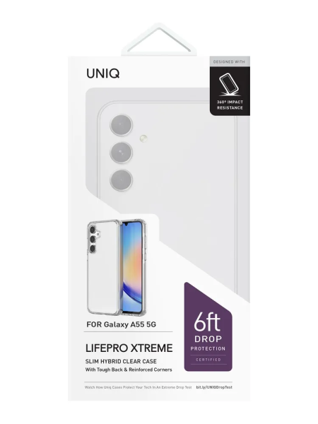 Чехол Uniq LifePro Xtreme Clear для Galaxy A55, прозрачный