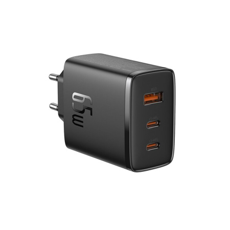 Сетевое зарядное устройство Baseus OS-Cube Pro 2xUSB-C + USB, 65 Вт (черный)