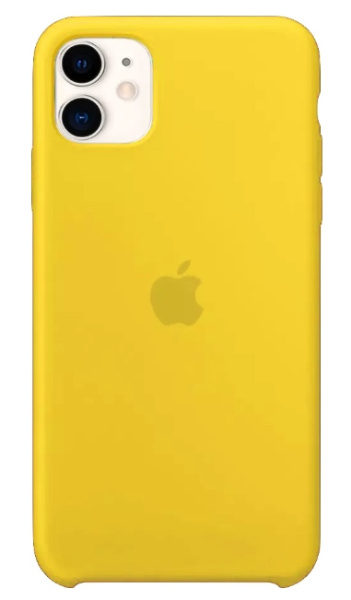 Чехол силиконовый Silicone Case Simple для iPhone 11, цвет Желтый