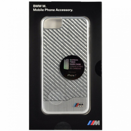 Чехол CG Mobile BMW M-Collection Aluminium&Carbon Hard для iPhone 7/8/SE 2020, цвет Серебристый (BMHCP7MDCS)