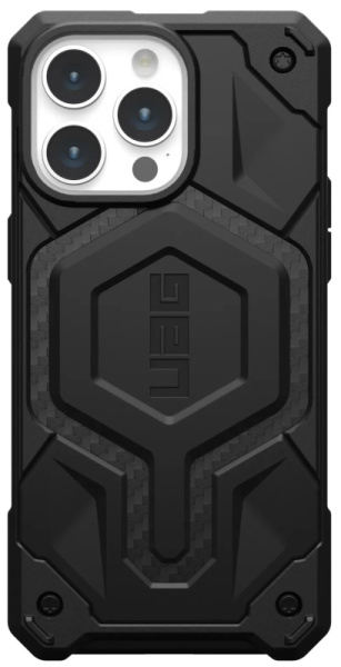 Чехол UAG Monarch Pro с MagSafe для iPhone 15 Pro Max 6.7", цвет карбон (Carbon Fiber)