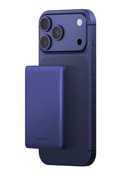 Внешний аккумулятор Energea AluPac MINI 5K (CCC), 5000W MagSafe 15W USB-C 20W Ultra Light Aluminium Blue