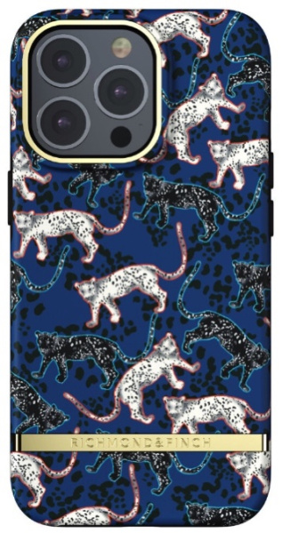 Чехол Richmond & Finch для iPhone 13 Pro, цвет "Синий леопард" (Blue Leopard) (R47043)