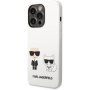 Чехол CG Mobile Karl Lagerfeld Liquid silicone Karl & Choupette Hard для iPhone 14 Pro, цвет Белый