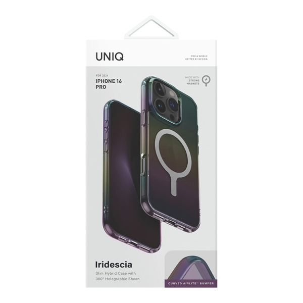 Чехол Uniq Iridescia (hologrophic) Midnight Quartz (Magsafe) для iPhone 16 Pro