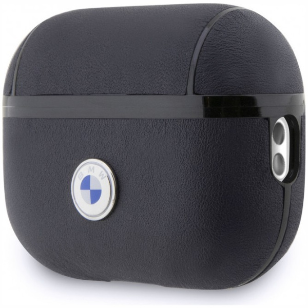 Чехол BMW Signature leather with metal logo для AirPods Pro 2, цвет Темно-синий