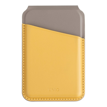 Картхолдер Uniq Lyden DS Magnetic FRID-blocking cardholder with Stand Canary Yellow/Flint Grey