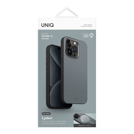 Чехол Uniq Lyden DS (Magsafe) для iPhone 15 Pro Max, Washed Blue/Black