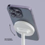 Беспроводная зарядная станция Deppa 3 в 1 MagSafe iPhone, Apple Watch, Airpods, белая (23155)