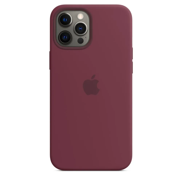 Чехол для iPhone 12/12 Pro Silicone Case, цвет Сливовый