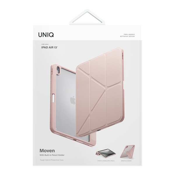 Чехол Uniq Moven Pink для iPad Air 13 (2024), розовый