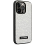 Чехол CG Mobile Karl Lagerfeld Solid glitter Plaque logo Hard для iPhone 14 Pro, цвет серебристый