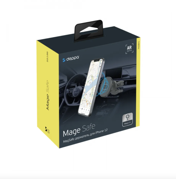 Автомобильный держатель Deppa Mage Safe для iPhone, Black (55186)