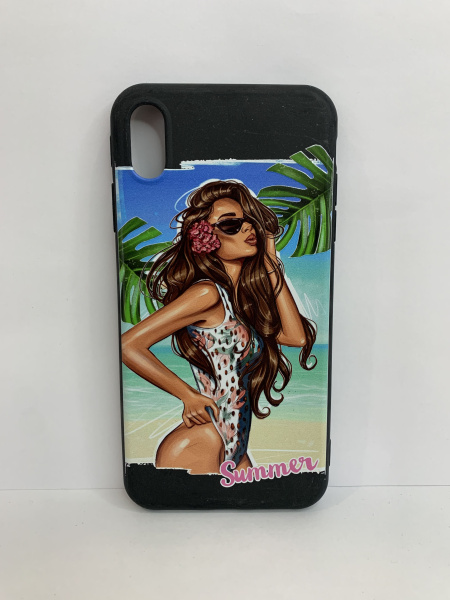 Чехол силиконовый для iPhone XS MAX Supremeparty girl 4, цвет Черный