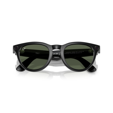 Умные очки Ray-Ban Smart Glasses Headliner Shiny Black / G15 Green, RW4009F, размер М