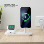 Беспроводная зарядная станция Deppa 3 в 1 MagSafe iPhone, Apple Watch, Airpods, белая (23155)