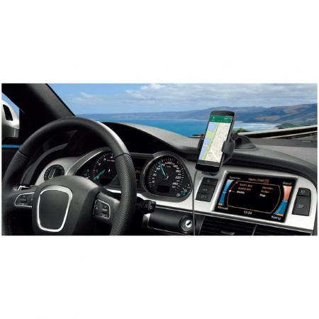 Держатель Onetto Charging Car&Desk Mount Easy Flex Wireless на гелевой присоске с беспроводной зарядкой, цвет Черный (EWC-3000)