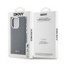 Чехол DKNY Liquid Silicone Metal logo and Camera frame Hard Grey (MagSafe) для iPhone 15 Pro, серый