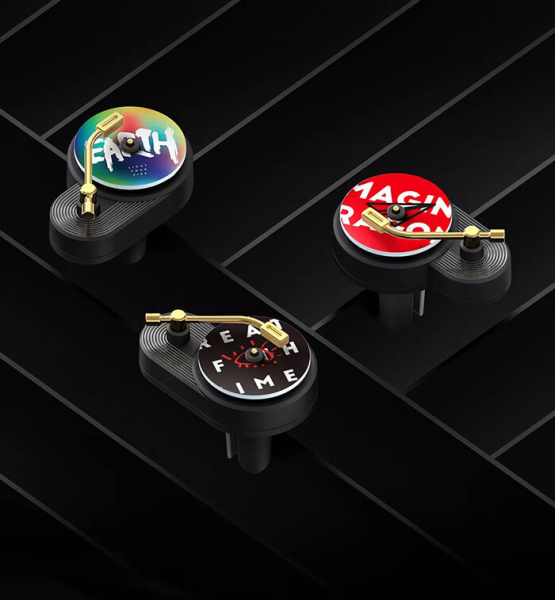 Ароматизатор бумажный для автомобиля Xiaomi TITA Vinyl (3шт в комплекте), Black