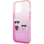Чехол CG Mobile Karl Lagerfeld PC/TPU Karl & Choupette Hard для iPhone 13 Pro Max, цвет Розовый градиент (KLHCP13XTGKCP)