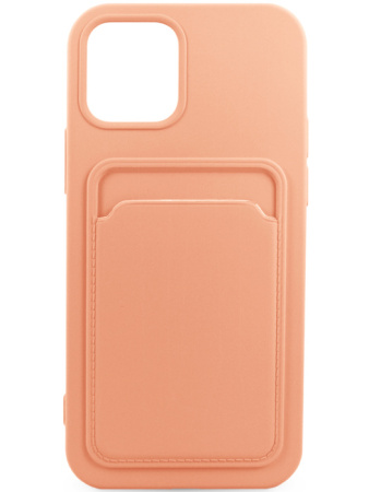 Чехол силиконовый Colored Card Case для iPhone 13, цвет персиковый
