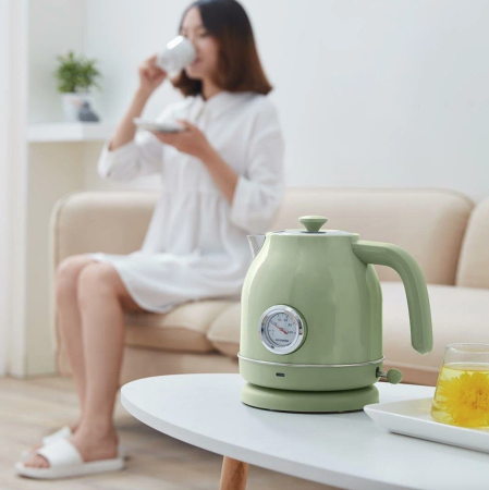 Электрический чайник Xiaomi Qcooker Retro Electric Kettle 1.7L, Зеленый QS-1701 (RU)