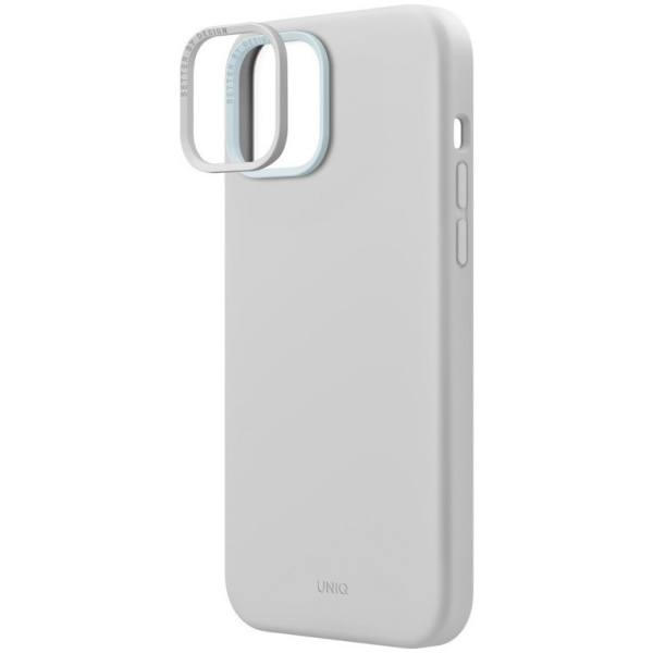 Чехол Uniq для iPhone 15 LINO Chalk Grey (Magsafe)