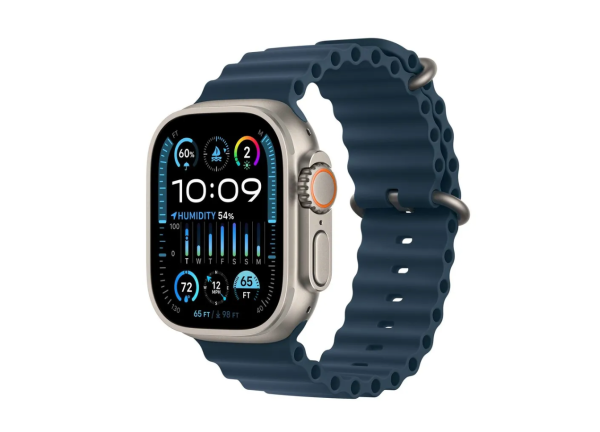 Ремешок Apple Ocean синего цвета для Apple Watch 42, 44, 45, 49 мм, Ultra и Ultra 2