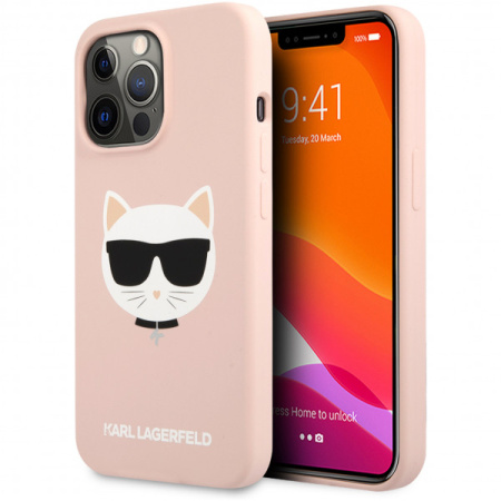 Чехол CG Mobile Karl Lagerfeld Liquid silicone Choupette Hard для iPhone 13 Pro, цвет Розовый (KLHCP13LSLCHLP)