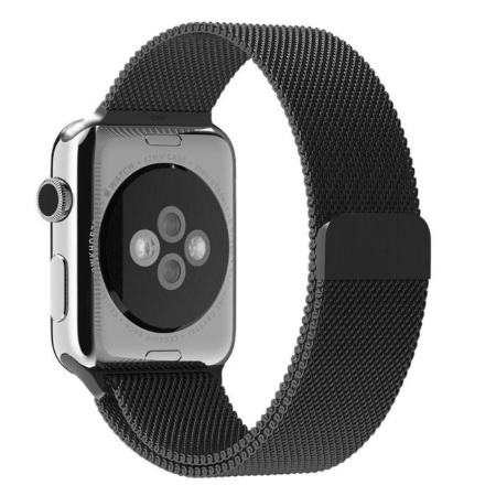 Ремешок миланский cетчатый COTEetCL для Apple Watch 42/44/45mm, черный