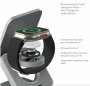 Беспроводное зарядное устройство uBear Balance 3in1 Magnetic Wireless Charger, цвет:серый