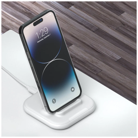 Беспроводное зарядное устройство Deppa QI Fast Charge 15W, белый (24020)