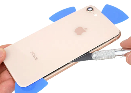 Замена заднего стекла на iPhone 8