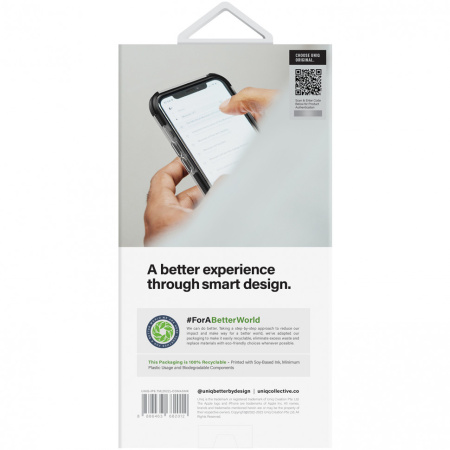 Чехол Uniq Combat для iPhone 14 Plus, цвет Черный (Aramid effect Smoke)