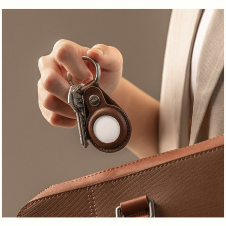 Чехол Uniq Domus Leatherette для AirTag, Коричневый (AIRTAG-DOMBWN)