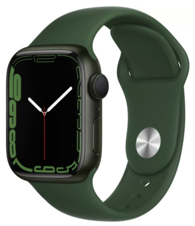 Apple Watch Series 7, 41 mm, корпус из алюминия зелёного цвета, ремешок зелёного цвета