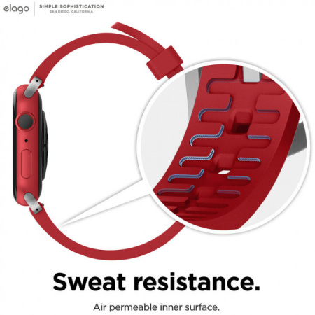 Ремешок силиконовый Elago Premium Rubber strap для Apple Watch 42/44/45/49 мм, цвет Красный (EAW-BAND-44RD)